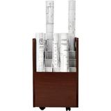 Paracity Mobile Blueprint Roll File Cart in Red/Brown | 24.75 H x 15.25 W x 13.25 D in | Wayfair 02CS3MGWMDU8V3