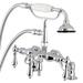 Kingston Brass Auqa Vintage Adjustable 3 Handle Deck Mounted Tub Faucet | 10.94 H x 3.38 W in | Wayfair AE620T1