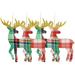 Martha Stewart Reindeer Hanging Figurine Ornament Wood in Brown/Green/Red | 5.5 H x 4.3 W x 0.25 D in | Wayfair 950117503M