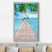 IDEA4WALL Canvas Print Wall Art Window View Tropical Hawaiian Island Sailboat Ocean Pier Nature Wilderness Photography Modern Art Rustic Decorative Sc Canvas | Wayfair