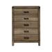 Union Rustic Marta 5 Drawer Chest Wood in Brown/Gray | 48 H x 34 W x 16 D in | Wayfair 3900E125587F4718BF7D441E57343B13