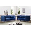 House of Hampton® Robin Tufted Back Velvet 2 Pieces Livingroom Set Velvet | 31.8 H x 75.98 W x 31.5 D in | Wayfair Living Room Sets