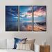Highland Dunes Beautiful Sunrise Over Winter Mountains - Landscape Framed Canvas Wall Art Set Of 3 Canvas, in Blue | 20 H x 36 W x 1 D in | Wayfair
