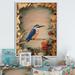 Winston Porter Modern Silver Kingfisher Modern Silver Kingfisher - on Canvas in Blue/Green/Red | 36 H x 24 W x 1 D in | Wayfair