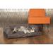 Archie & Oscar™ Hollymead Baxter Couch Microsuede Bolstered Dog Bed Memory Foam/Synthetic Material in Gray/Black | 35 W x 25 D in | Wayfair