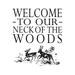 Millwood Pines Welcome To Our Neck Of The Woods Deer by - on Canvas | 12 H x 12 W x 1.25 D in | Wayfair 4534616B95C6425487E101556231DED0