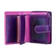 VISCONTI Ladies Small Leather 9 Card Zip Around Purse Wallet in Berry Multi RB40