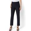 Stretch-Hose, Damen, Gr. 48, N-Gr, blau (marine), Obermaterial: 96% Polyester, 4% Elasthan, HERMANN LANGE COLLECTION, unifarben, elegant, lang, Hosen, in eleganter Schlupfform mit Bügelfalte