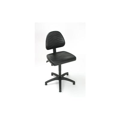 PROREGAL Arbeitsstuhl Arlington, kleiner Rückenlehne, Sitzneigeverstellung, Sitzhöhe 44-63cm, Polyurethane-Sitz, Kunststoff-Fußkreuz, Gleiter Image