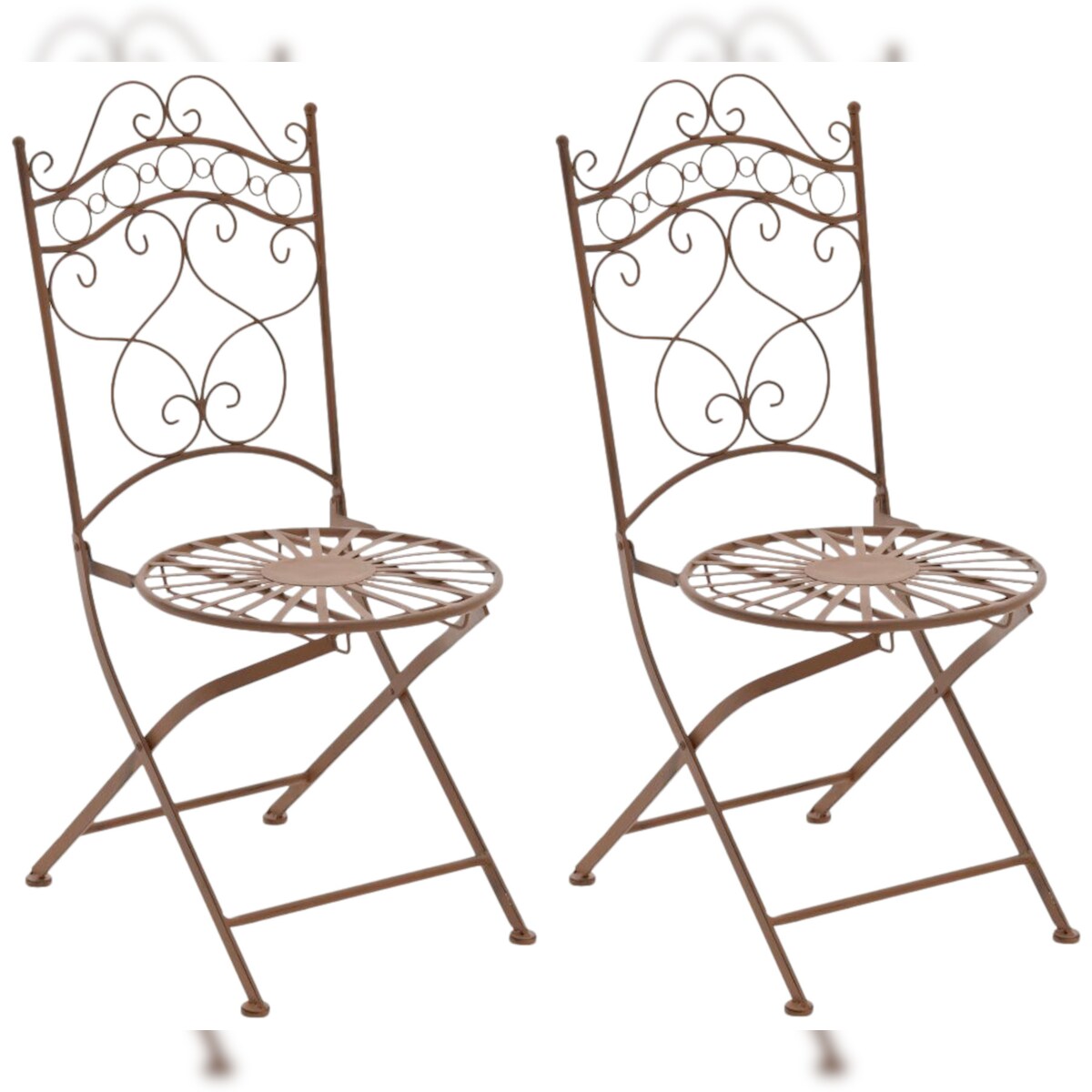 CLP 2er Set Stühle Indra antik braun Image