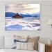 Millwood Pines Cottage Barm In Winter Mountains - Cabin & Lodge Canvas Artwork Canvas in White | 36 H x 24 W x 1 D in | Wayfair