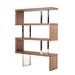 Orren Ellis Corrina 67" H x 54" W Solid Wood Geometric Bookcase Wood in Brown | 67 H x 54 W x 14 D in | Wayfair 6AF0241405944383AA7172E934C6ADCB
