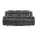 Wildon Home® Rebello 84.5" Pillow Top Arm Reclining Sofa, Microfiber in Gray | Wayfair 214FA5D0A87649EF9EA3D1C1CDDA94E4