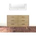 Corrigan Studio® Cid Allie 53 Inch Modern Dresser, 6 Drawers, Solid Acacia, Walnut Wood in Brown | 33 H x 53 W x 17 D in | Wayfair