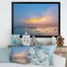 Highland Dunes Tropical Sunset Sky And Sea II - Nautical & Coastal Canvas Wall Art Canvas in Blue/Orange | 16 H x 32 W x 1 D in | Wayfair