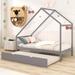 Isabelle & Max™ Anfel Twin Size Wooden House Bed Wood in Brown/Gray | 73 H x 40.5 W x 78.7 D in | Wayfair 7EE366EAEDB6447D92A4A57994E438D3