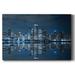 Ebern Designs 10_Chicago At Night Premium Gallery Wrapped Canvas - Ready To Hang Canvas, Solid Wood in Blue/Gray | 12 H x 18 W x 1.5 D in | Wayfair