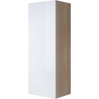 Lettiemobili - Hängeschrank Vitrinenschrank Vitrine Wohnzimmer 1 Tür 3 Fächer 40x126x29cm Modell Image