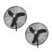 Air King Industrial Grade 3 Speed 30 Inch Oscillating Wall Mount Fan (2 Pack) - 53.5