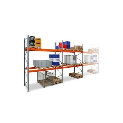 PROREGAL Palettenregal | Tall | HxBxT 350x844x110cm| Fachlast 2000 kg | 2-Ebenen | Grundfeld Image