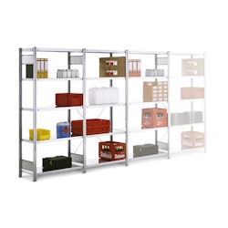 PROREGAL Lagerregal | HxBxT 200x307x40cm| Fachlast 150 kg | Stecksystem Lagerregal Regalsystem Image