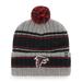 Men's '47 Graphite Atlanta Falcons Rexford Cuffed Knit Hat with Pom