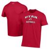 Men's Under Armour Red Utah Utes Softball Performance T-Shirt