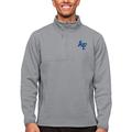 Men's Antigua Heather Gray Air Force Falcons Course Quarter-Zip Pullover Top