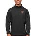 Men's Antigua Heather Black Bowling Green St. Falcons Course Quarter-Zip Pullover Top