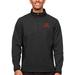 Men's Antigua Heather Black Minnesota Golden Gophers Course Quarter-Zip Pullover Top