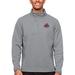 Men's Antigua Heather Gray Ohio State Buckeyes Course Quarter-Zip Pullover Top