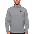 Men's Antigua Heather Gray Vanderbilt Commodores Course Quarter-Zip Pullover Top