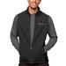 Men's Antigua Heather Black Arkansas State Red Wolves Course Full-Zip Vest