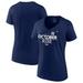 Women's Fanatics Branded Navy New York Yankees 2022 Postseason Locker Room V-Neck T-Shirt