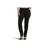 Plus Size Women's Regular Fit Flex Motion Straight Leg Jean by Lee in Black (Size 24 W)