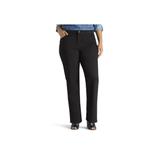 Plus Size Women's Relaxed Fit Instantly Slims Straight Leg Jean by Lee in Black (Size 28 W)