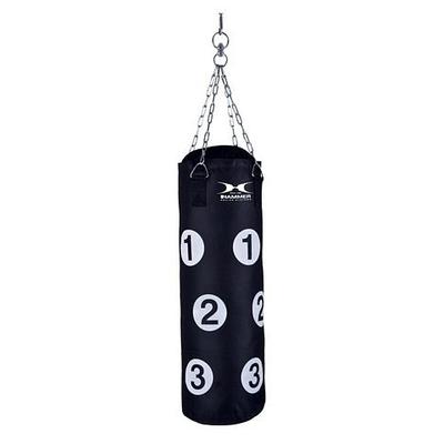 Boxsack HAMMER "Sparring", schwarz, Boxsäcke, B/H/L: 28cm x 80cm x 80cm, mit markierten Trefferpunkten, B:28cm H:80cm L:80cm