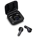 Lenco EPB-430BK - True Wireless In Ear Kopfhörer mit Bluetooth - Wireless Ear Buds - Kabelloses Aufladen - USB-C Charging - Lade-Case mit Anzeige - Schwarz