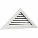 Ekena Millwork PVC Right Triangle - Right Side Gable Vent w/ Flat Trim Frame in White | 45.6 H x 89 W in | Wayfair GVPRR42X3501FUN