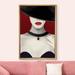 IDEA4WALL Women's Framed Canvas Print Wall Art Elegant Woman w/ Red Lipstick | 36 H x 24 W x 1.5 D in | Wayfair 8022272778960