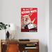 East Urban Home 'WWII Poster Featuring a Pig Standing w/ a Garbage Can' Vintage Advertisement on Canvas Canvas, in Black/Brown/Orange | Wayfair