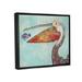 Stupell Industries Pelican"s Lost Supper Fish & Patterned Feathers Canvas Wall Art By Lisa Morales Canvas in Blue | 21 H x 17 W x 1.7 D in | Wayfair