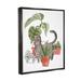 Stupell Industries Grey Cat Pet House Plants Tropical Monstera Canvas Wall Art By June Erica Vess Canvas in Gray/Green | Wayfair ai-896_ffb_16x20