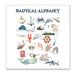 Stupell Industries Educational Nautical Alphabet Learning Chart Marine Wildlife Wall Plaque Art By Dishique in Brown | Wayfair an-637_wd_12x12