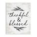 Stupell Industries Thankful & Blessed Rustic Wheat Sprig Motif Wall Plaque Art By Lettered & Lined in Brown/White | 15 H x 10 W x 0.5 D in | Wayfair