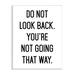Stupell Industries Do Not Look Back Encouraging Motivational Phrase Wall Plaque Art By Lettered & Lined in Black/Brown/White | Wayfair