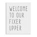 Stupell Industries Fixer Upper Home Welcome Sign Casual Typography Wall Plaque Art By Lux + Me Designs in Black/Brown/White | Wayfair