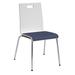 KFI Studios Jive Series Armless Stackable Chair Wood/Metal in Gray/Indigo | 34 H x 20.5 W x 21 D in | Wayfair 9222-WH-grape