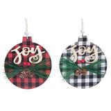 The Holiday Aisle® Buffalo Joy Plaid Hanging Figurine Ornament Fabric | 2 H x 5.5 W x 5 D in | Wayfair 488CA53676454C4F851E6C8F47C9DE30