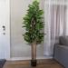 Primrue 70" Artificial Foliage Tree in Pot Plastic | 70 H x 8.66 W x 8.66 D in | Wayfair FDC69C10B3784D959F62534FE7DF0D02